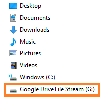 Add google drive to file explorer